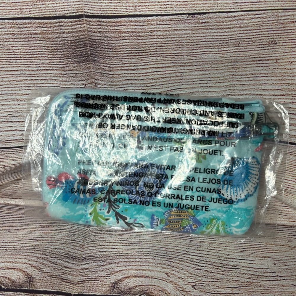 NWT Vera Bradley RFID Slim Wristlet Antilles Treasure NEW Zip Pouch Coin Purse - Picture 3 of 8